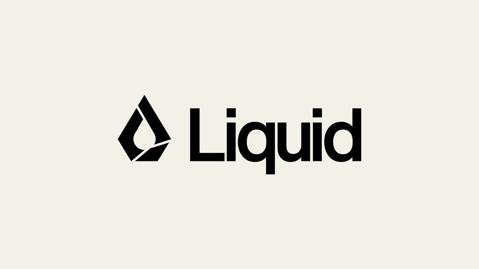 Liquid wordmark on ivory.