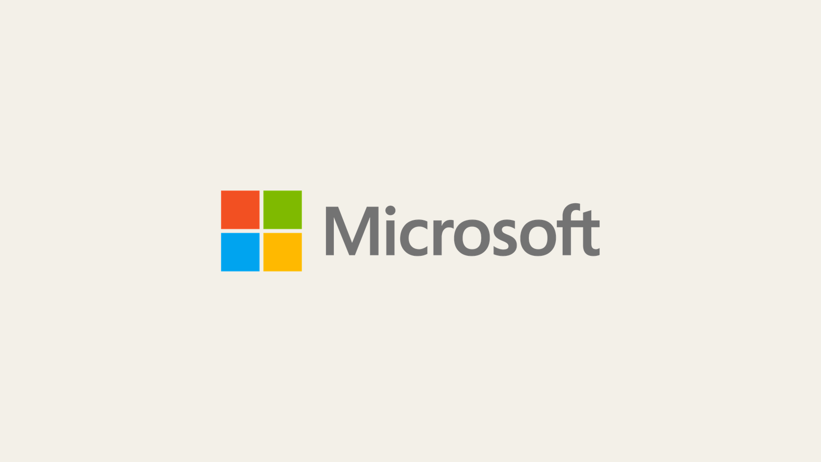 Microsoft logo on ivory.
